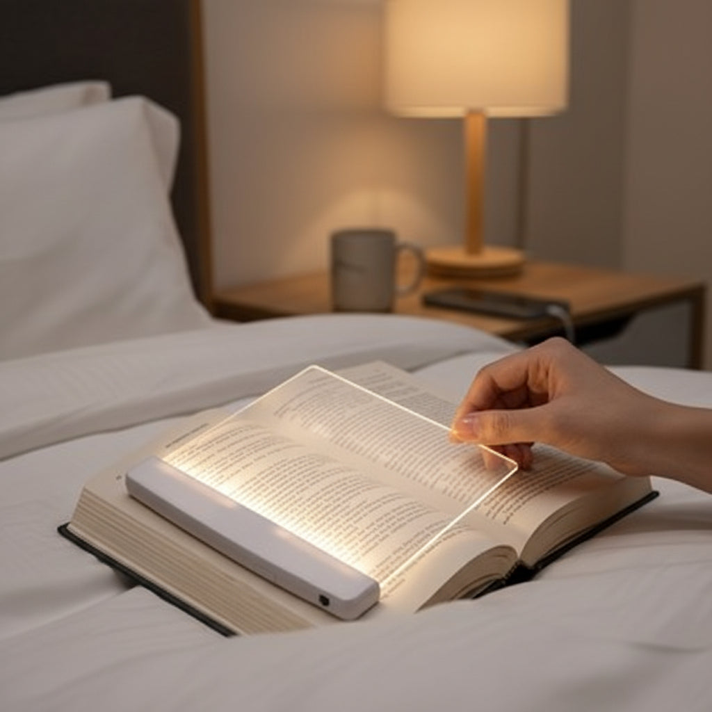 Lampe de lecture blanche largeur adapter sur page