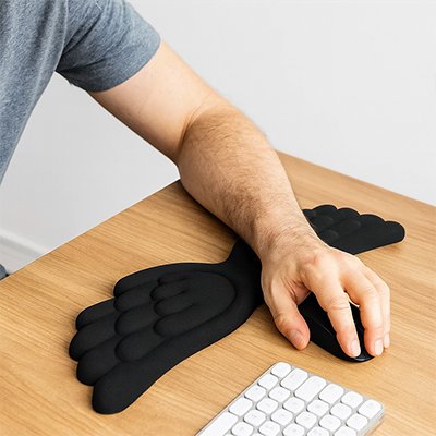 Repose poignet clavier noir vue de devant