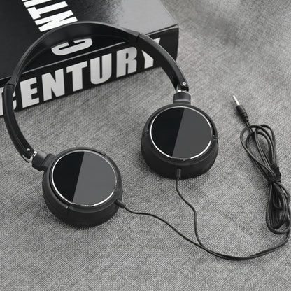 Casque audio filaire noir son puissant sur table en présentation - Mon univers Tecno