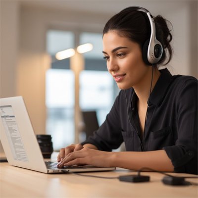 Casque audio filaire opératrice performance