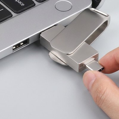 Clé USB 64 Go boîtier aluminium résistant compact format poche insertion  portable

