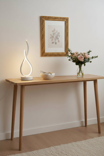 Lampe de bureau led blanche spirale torsadé bureau port d'entre