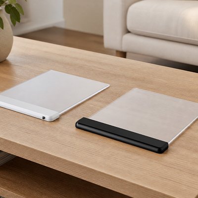 Lampe de lecture 2 couleurs blanc ou noir sur table