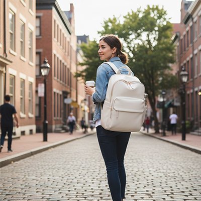 Sac a dos ordinateur femme beige protection femme randonnée
