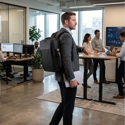Sac à dos ordinateur noir professionnel - Mon Univrrs Tecno