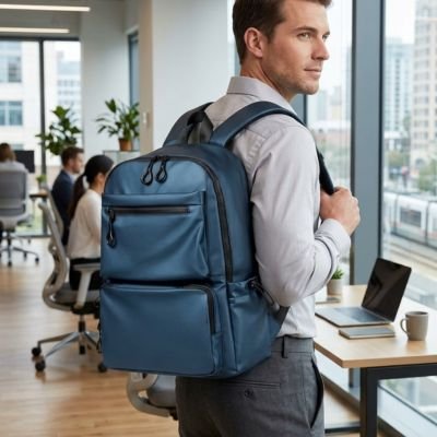 Sac a dos ordinateur portable bleu confort de portage - Mon Univers Tecno