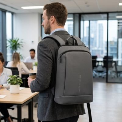 Sac a dos ordinateur portable confort pro homme au travail