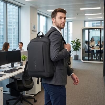 Sac a dos ordinateur portable noir protection optimal - Mon Univers Tecno