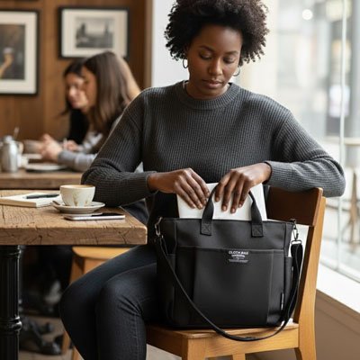 Sac ordinateur femme noir portable femme café