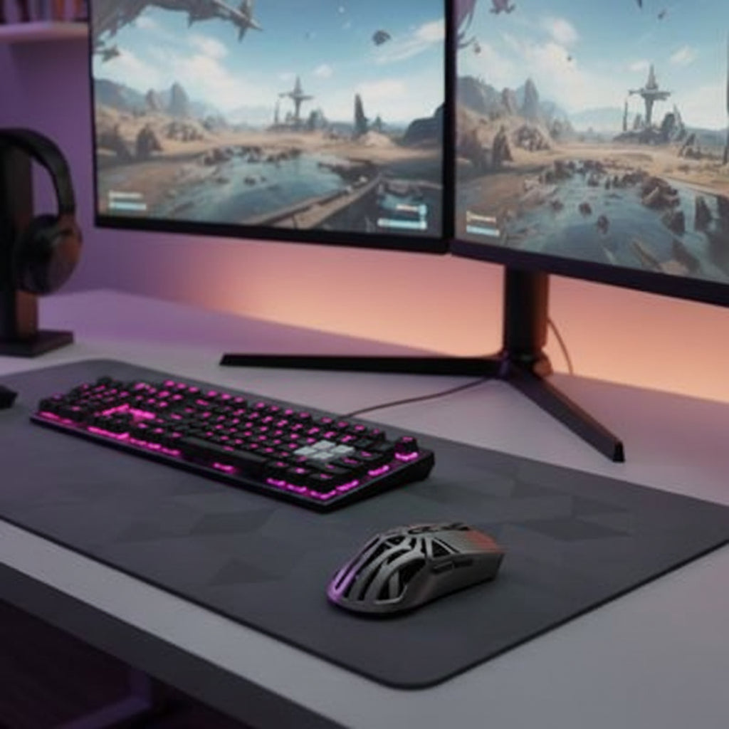 Souris bluetooth noir sur bureau