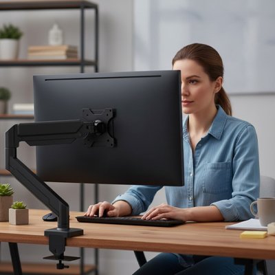 Support ecran PC robuste métal