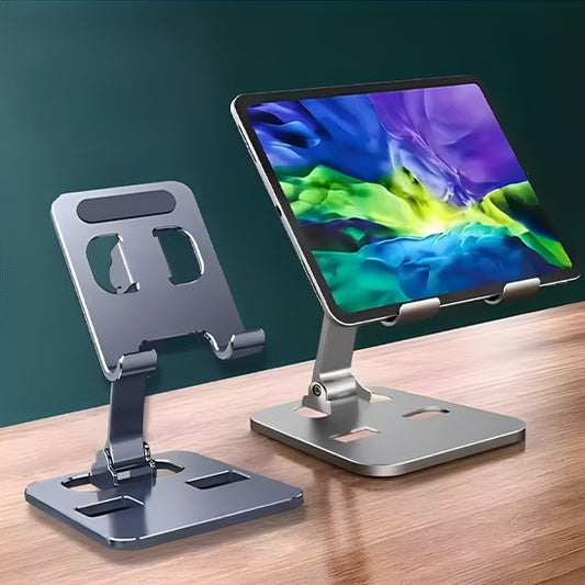 Support pour tablette réglable stable vue de face bureau - Mon Univers Tecno

