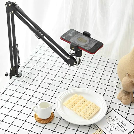 Support téléphone rotation 360 degrés fixé sur table